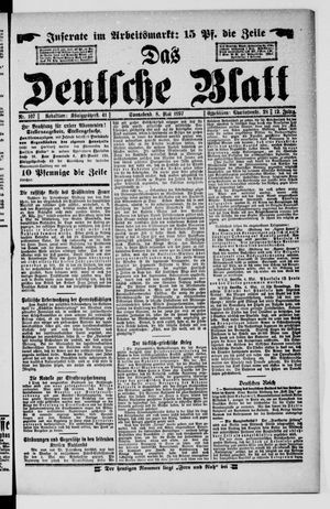 Das deutsche Blatt vom 08.05.1897