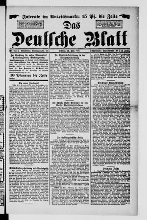 Das deutsche Blatt vom 14.05.1897