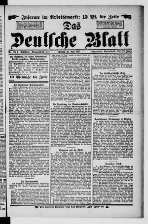 Das deutsche Blatt vom 21.05.1897