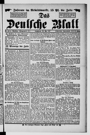 Das deutsche Blatt vom 22.05.1897