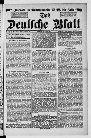Das deutsche Blatt vom 30.05.1897