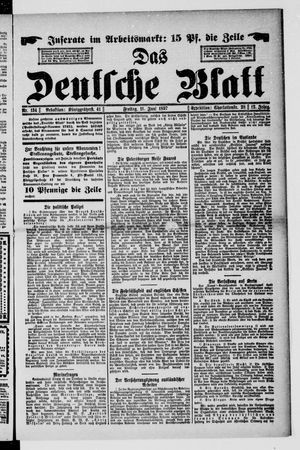 Das deutsche Blatt on Jun 11, 1897