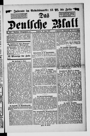 Das deutsche Blatt vom 13.06.1897