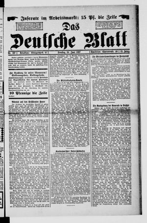 Das deutsche Blatt vom 15.06.1897