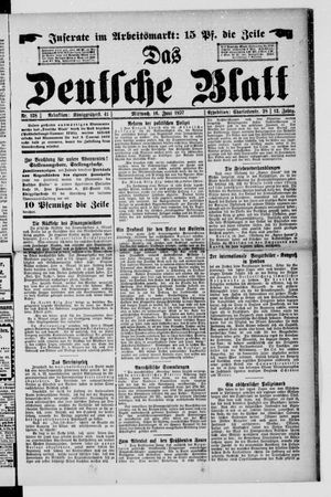 Das deutsche Blatt vom 16.06.1897