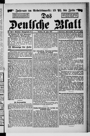 Das deutsche Blatt vom 22.06.1897