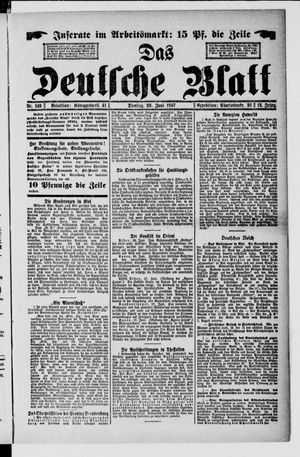 Das deutsche Blatt vom 29.06.1897