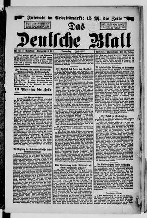 Das deutsche Blatt vom 01.07.1897