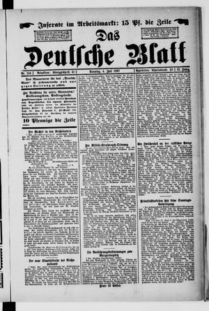 Das deutsche Blatt vom 04.07.1897