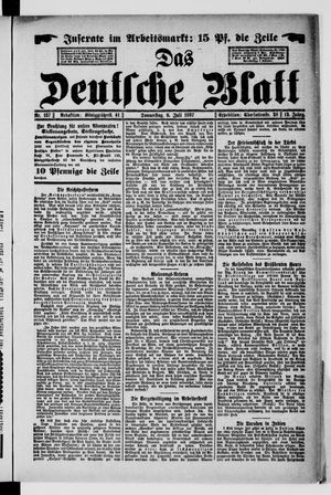 Das deutsche Blatt vom 08.07.1897