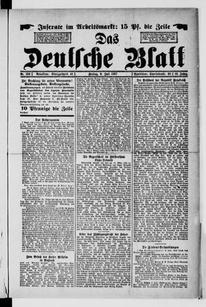 Das deutsche Blatt vom 09.07.1897