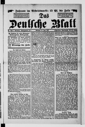 Das deutsche Blatt vom 14.07.1897