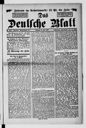 Das deutsche Blatt vom 18.07.1897