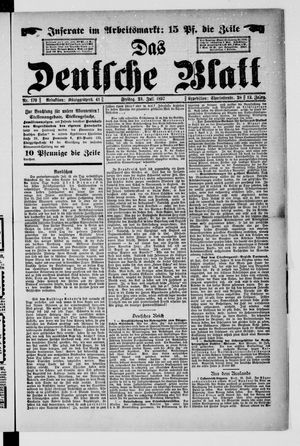 Das deutsche Blatt vom 23.07.1897