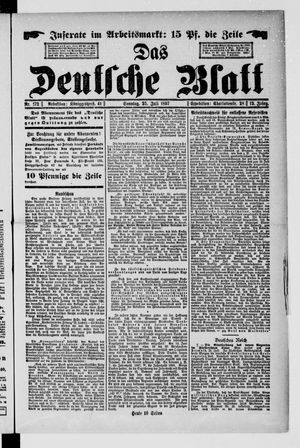Das deutsche Blatt vom 25.07.1897
