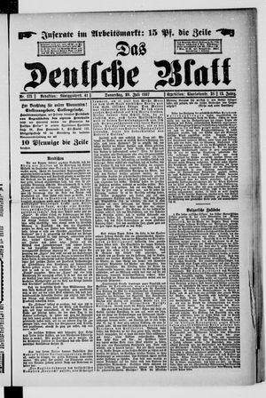 Das deutsche Blatt vom 29.07.1897