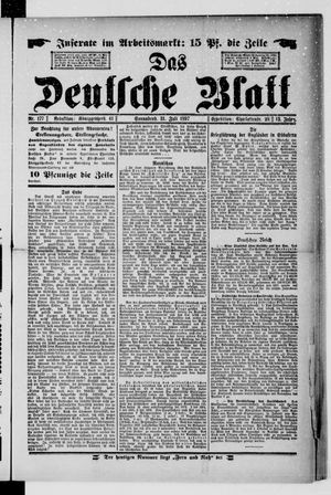 Das deutsche Blatt vom 31.07.1897