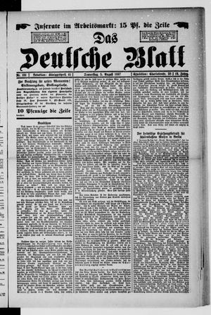 Das deutsche Blatt on Aug 5, 1897