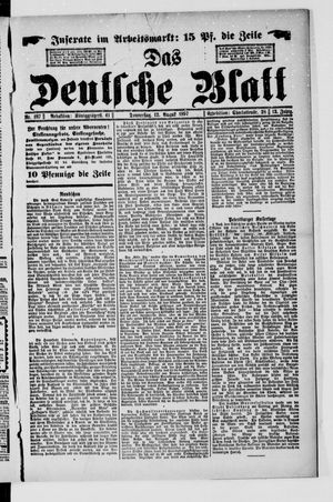 Das deutsche Blatt vom 12.08.1897
