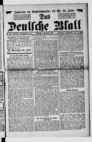Das deutsche Blatt vom 01.09.1897