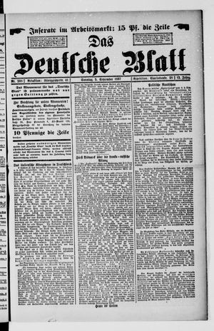 Das deutsche Blatt vom 05.09.1897