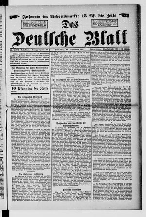 Das deutsche Blatt on Sep 16, 1897