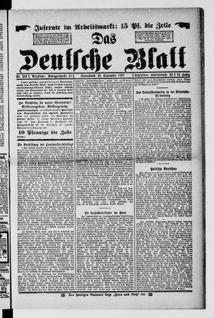 Das deutsche Blatt vom 18.09.1897