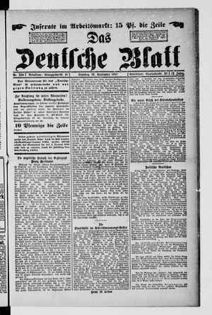 Das deutsche Blatt on Sep 19, 1897