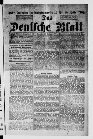 Das deutsche Blatt vom 30.09.1897