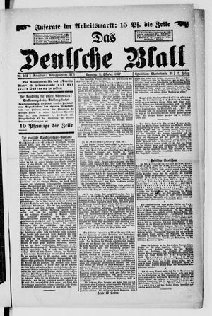 Das deutsche Blatt vom 03.10.1897