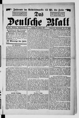 Das deutsche Blatt vom 12.10.1897