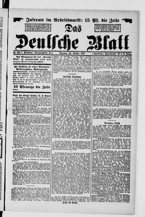 Das deutsche Blatt vom 24.10.1897