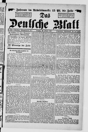 Das deutsche Blatt vom 26.10.1897