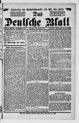 Das deutsche Blatt vom 30.10.1897