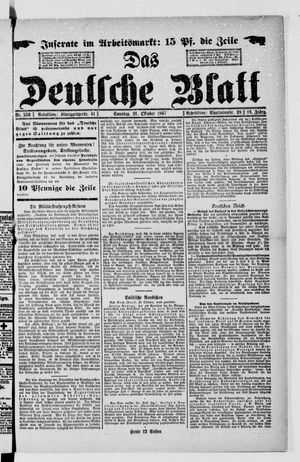 Das deutsche Blatt vom 31.10.1897