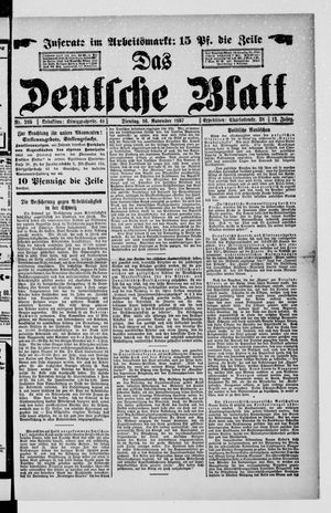 Das deutsche Blatt vom 16.11.1897