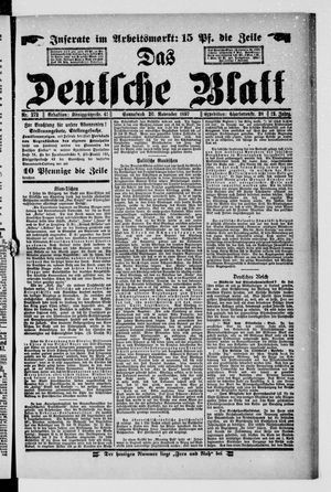 Das deutsche Blatt vom 20.11.1897