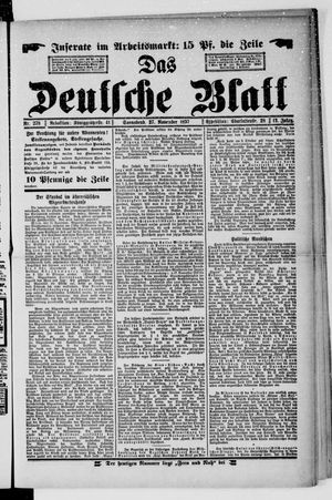 Das deutsche Blatt vom 27.11.1897
