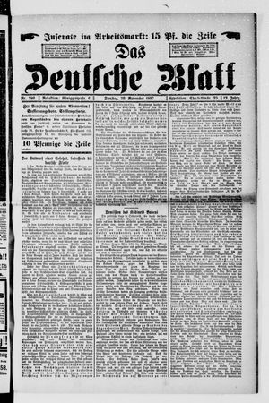 Das deutsche Blatt vom 30.11.1897