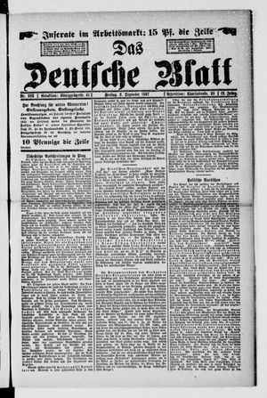 Das deutsche Blatt vom 03.12.1897