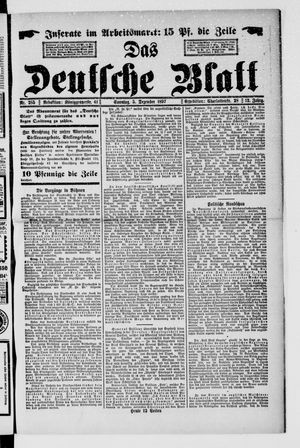 Das deutsche Blatt vom 05.12.1897