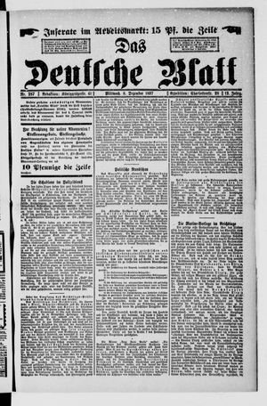 Das deutsche Blatt vom 08.12.1897