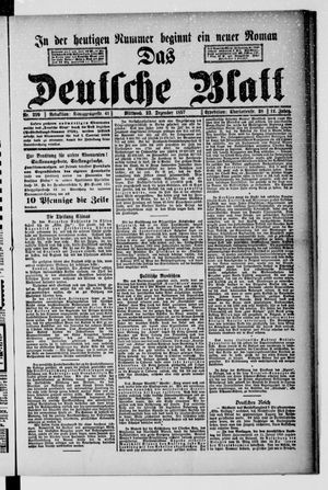 Das deutsche Blatt vom 22.12.1897