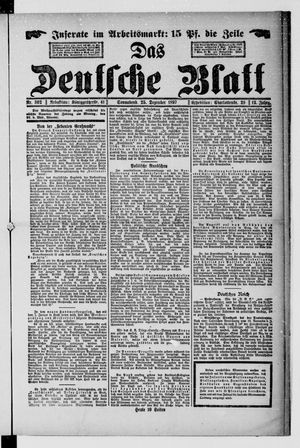 Das deutsche Blatt vom 25.12.1897