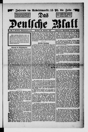 Das deutsche Blatt vom 29.12.1897