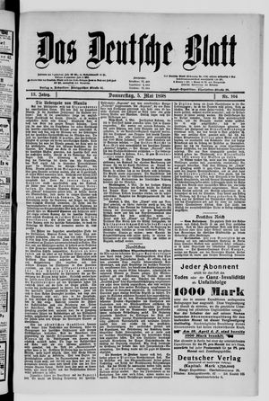 Das deutsche Blatt vom 05.05.1898