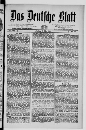Das deutsche Blatt vom 06.05.1898