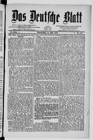 Das deutsche Blatt vom 12.05.1898