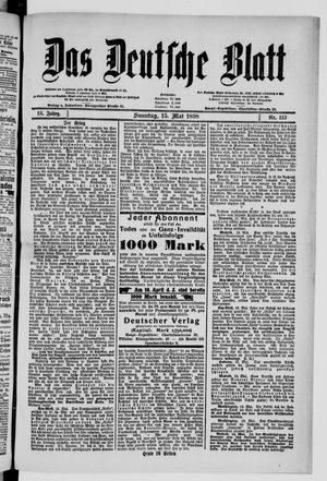 Das deutsche Blatt on May 15, 1898