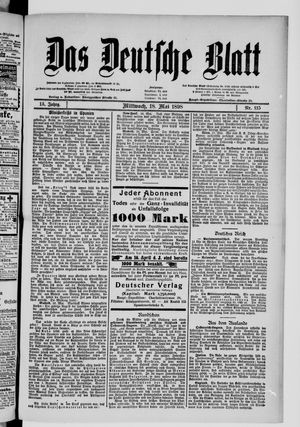 Das deutsche Blatt vom 18.05.1898